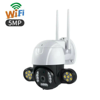 دوربین مداربسته وارم لایت 5مگاپیکسل دید در شب رنگی تحت شبکه مدل V380-5MP